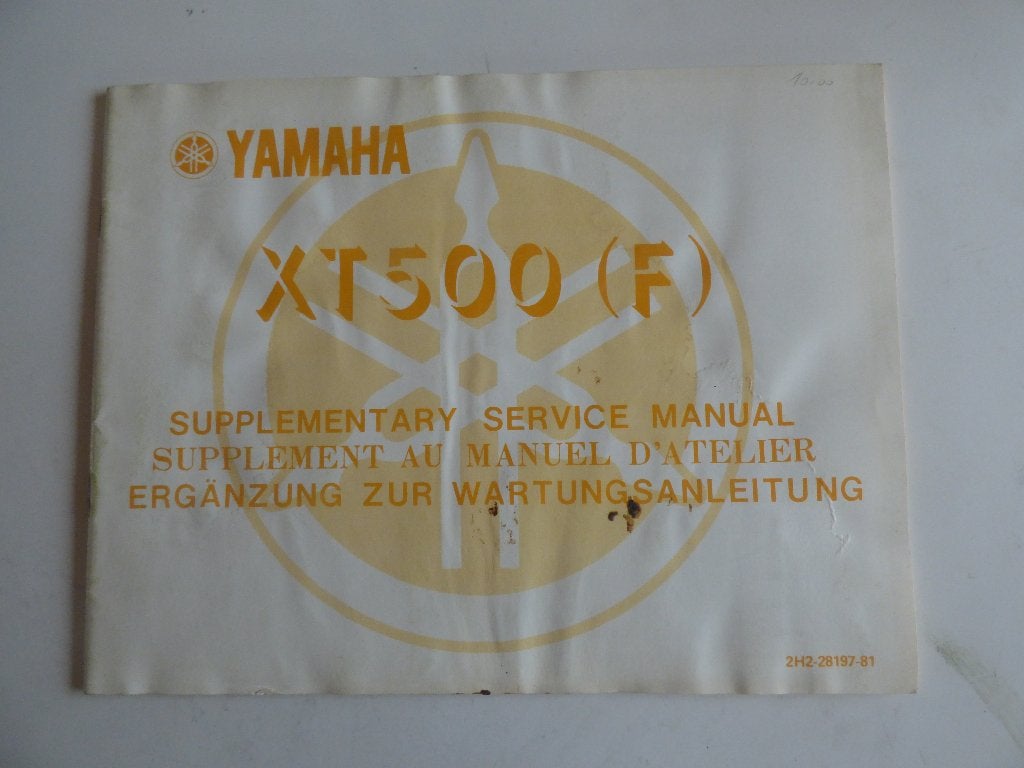 MANUEL D'ENTRETIEN DU YAMAHA XT500 (F) (2H2-28197-81), Motos, Enlèvement ou Envoi, Yamaha