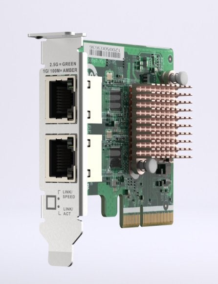 Qnap 2.5Gbps dual netwerkkaart, Computers en Software, Netwerkkaarten, Ophalen of Verzenden, Zo goed als nieuw, Intern, QNAP