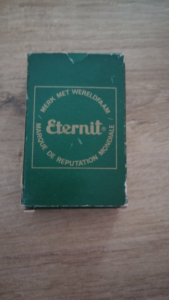 Vintage speelkaarten Eternit, Verzamelen, Speelkaarten, Jokers en Kwartetten, Ophalen of Verzenden, Zo goed als nieuw, Speelkaart(en)