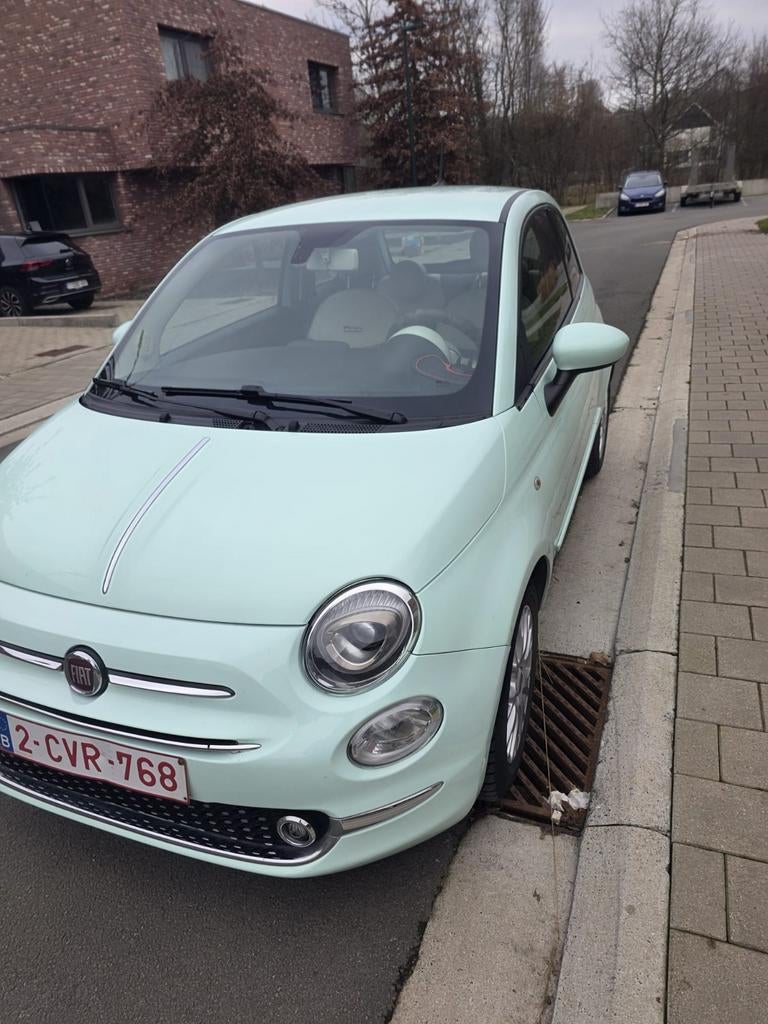 Fiat 500 1.2i Airco 2020 Digitaal dashboard Facelift, Auto's, Fiat, 4 zetels, Euro 6, 4 cilinders, Blauw