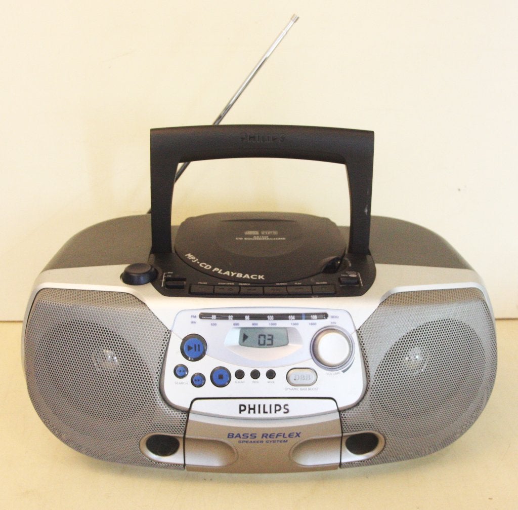 Philips Radio - CD - Cassette Recorder / Dynamic Bass Boost, Philips, Draagbaar, Ophalen of Verzenden, Tuner of Radio