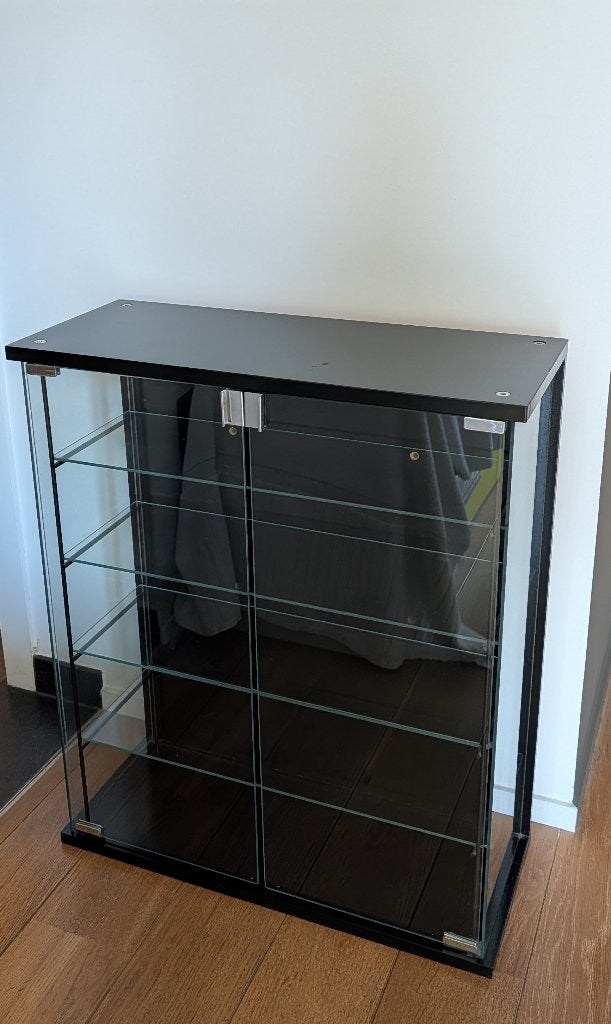 Jaren '70 CD-kast, Huis en Inrichting, Ophalen, 150 discs of meer, Cd's of Dvd's, Glas