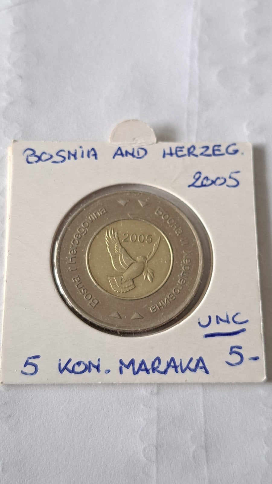 Bosnie-Herzégovine 5 km. Maracca 2005 UNC, Enlèvement ou Envoi