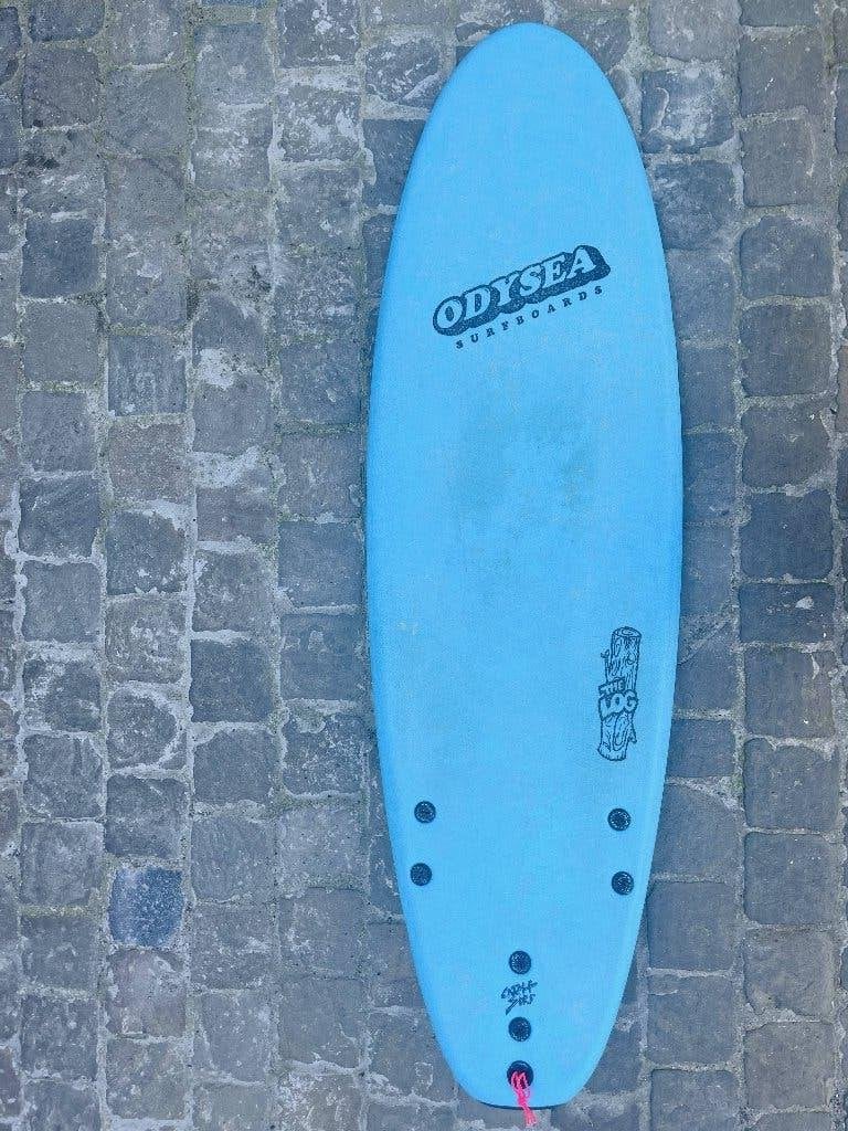 Odysea Log 6.0 Catch Surf, Sports nautiques & Bateaux, Planche à voile sur vague, Enlèvement, Utilisé, Funboard, Avec ailerons