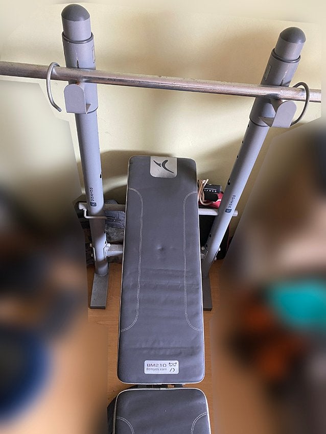Ensemble musculation, Sports & Fitness, Équipement de fitness, Enlèvement, Utilisé, Bras, Banc d'exercice