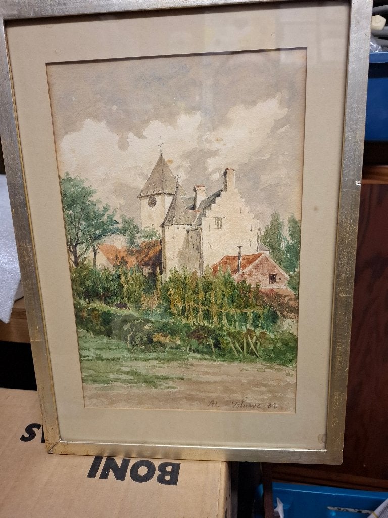 aquarel voluwe, Ophalen, Aquarel