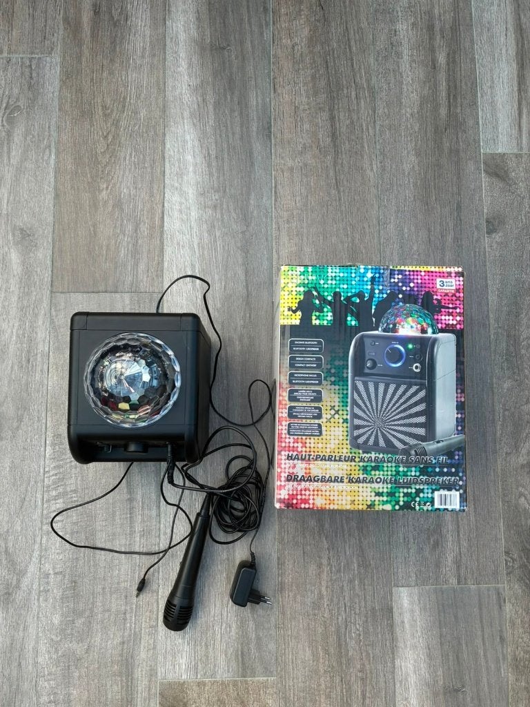 Karaoké enceinte+micro+boule disco, Enlèvement ou Envoi, Utilisé