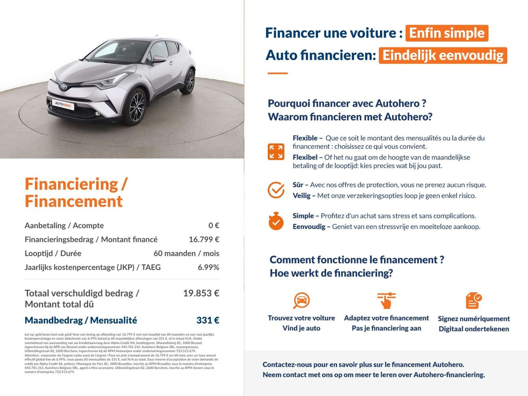 Toyota C-HR 1.8 Hybrid Lounge (bj 2017, automaat), Auto's, Gebruikt, Zwart, 5 zetels, 5 deurs