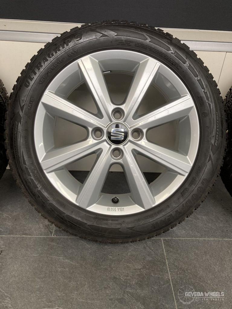 15” originele Volkswagen UP UP! Velgen + winterbanden 4x100, Auto-onderdelen, Gebruikt, 15 inch, -, -