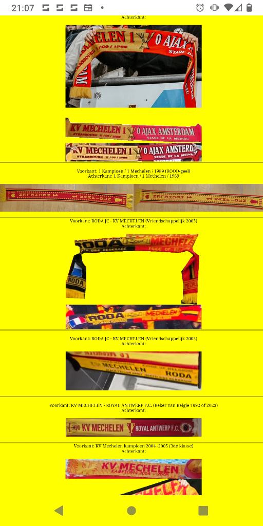 Wimpels en sjaals KV Mechelen gezocht, Ophalen of Verzenden, Zo goed als nieuw, Vaantje of Sjaal