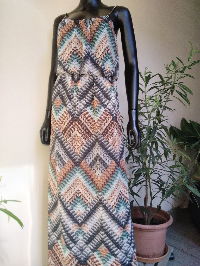 Mooie lange zomer jurk bohemian stijl, Lange zomerjurk, Verzenden, Zo goed als nieuw, Maat 36 (S)
