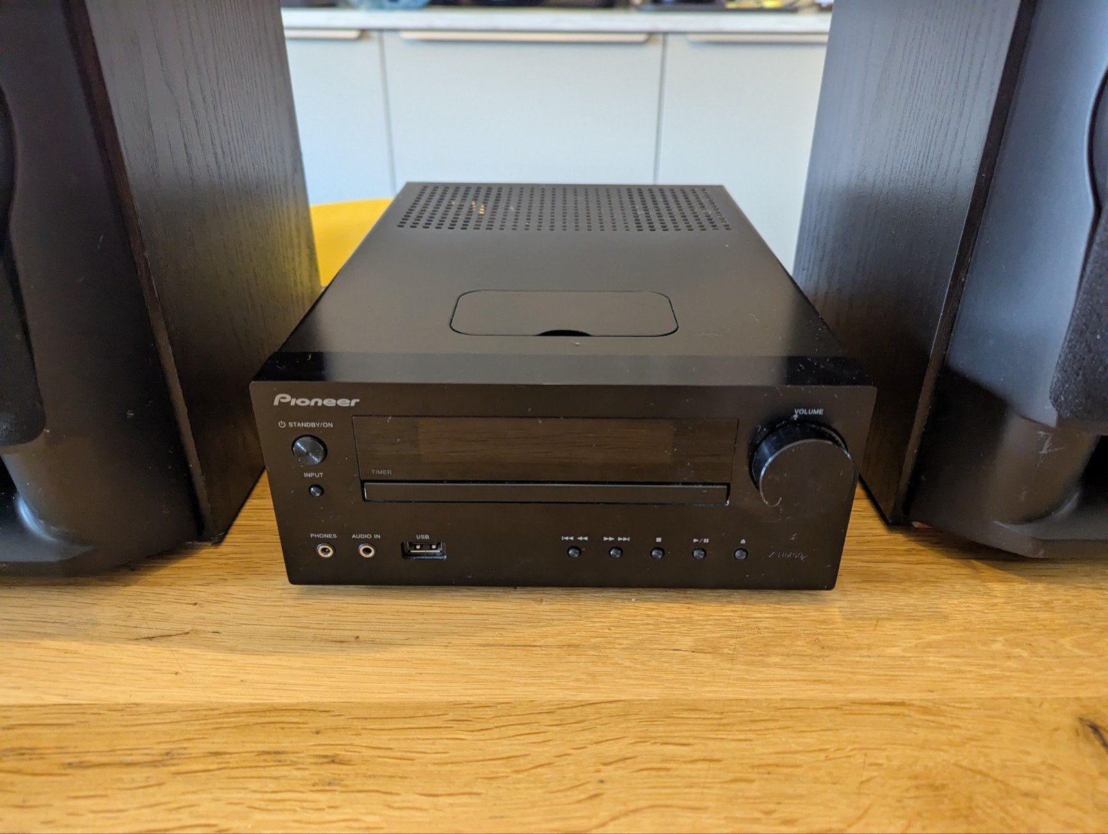 Pioneer cd receiver + Sony luidsprekers, Enlèvement ou Envoi, Lecteur CD, Utilisé, Micro chaîne