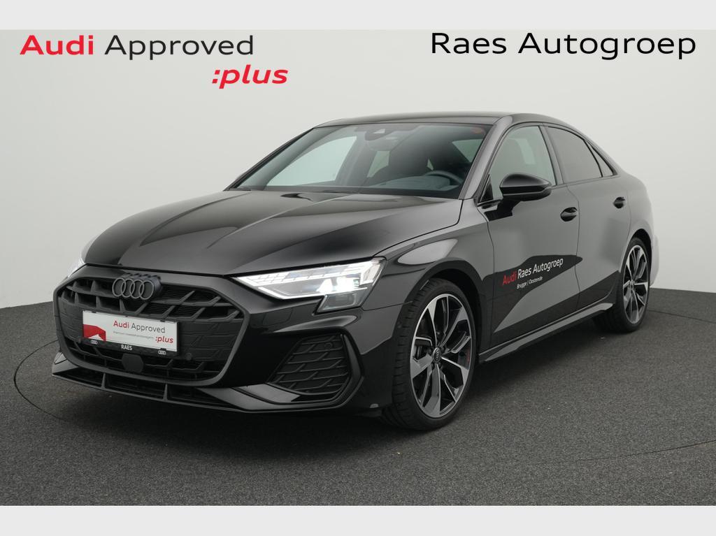 Audi A3 Sedan A3 Sedan 35 TFSI Business Edition S line S tro, Auto's, Zwart, Overige carrosserie, 128 g/km, Lederen bekleding