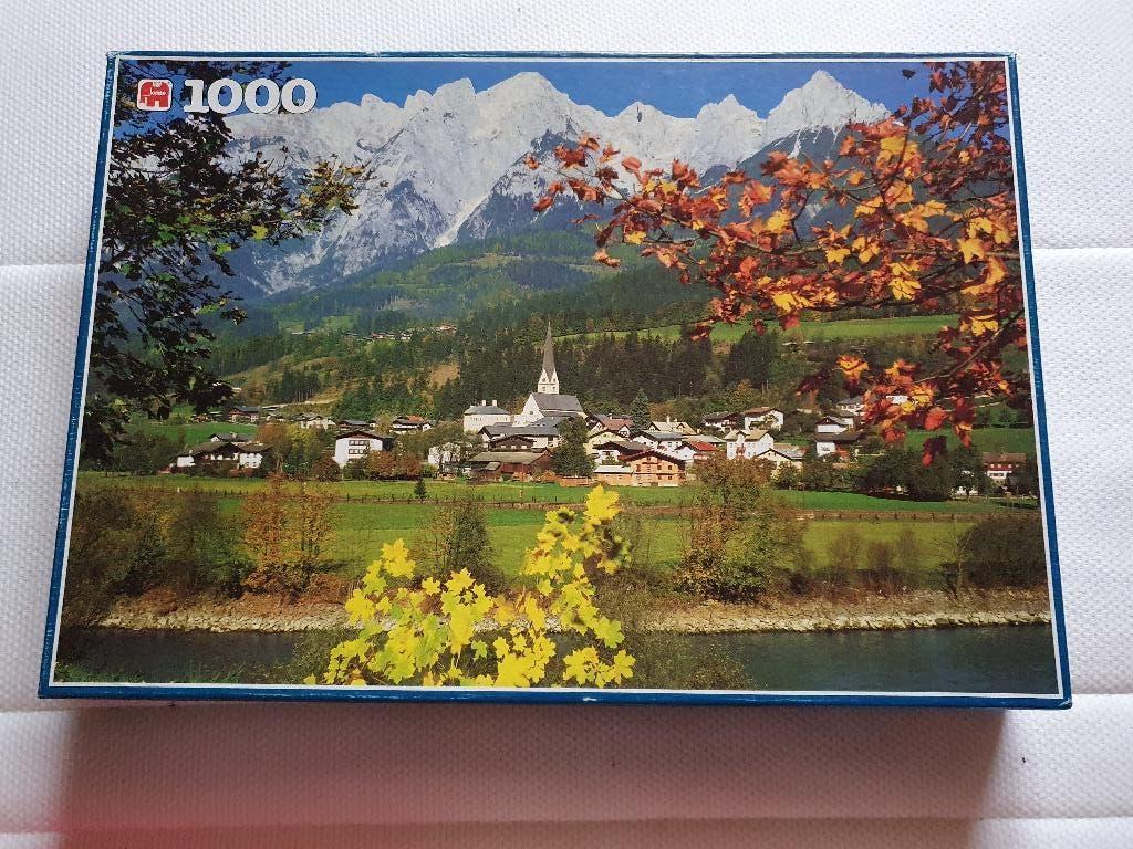 puzzel 1000 stuks Oostenrijks landschap, Enlèvement, 500 à 1500 pièces, Comme neuf, Puzzle