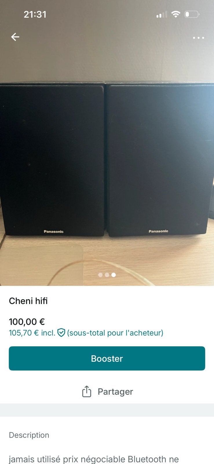 Cheni hifi parfait etat, Envoi, Comme neuf
