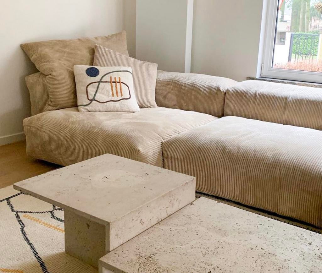 Vetsak zetel ribcord sand + 2 XL Kussens, Enlèvement, Utilisé