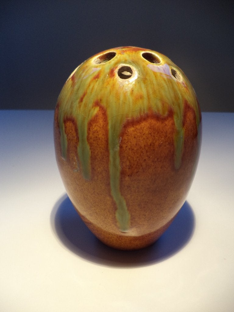 Vintage sixties GRANIT pique-fleurs Ikebana art druipglazuur, Ophalen of Verzenden, Vaas