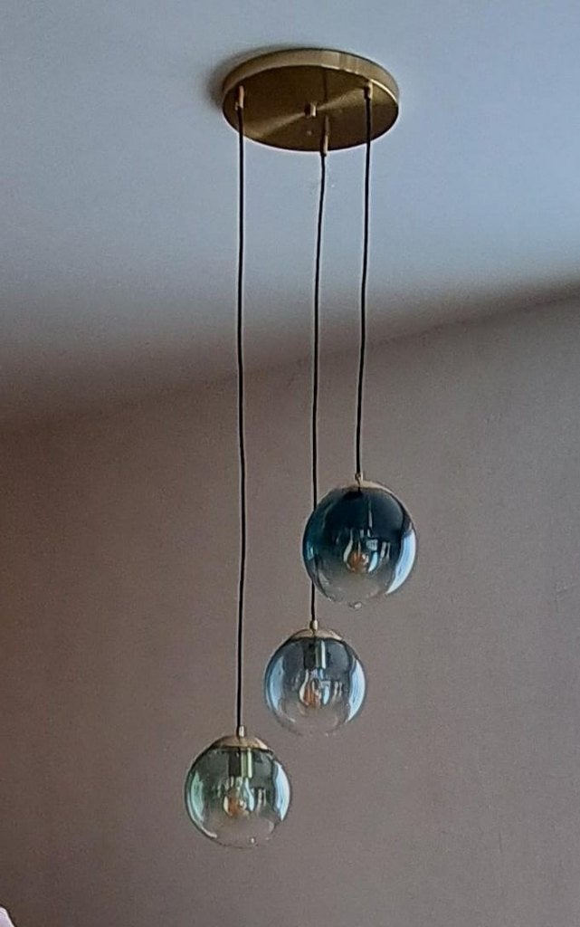 QAZQA -  Art deco Hanglamp, Comme neuf, Verre, Enlèvement, E27 (grand)