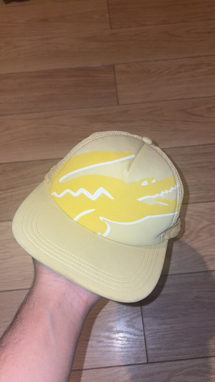 Casquette lacoste authentique jaune, Enlèvement ou Envoi, Comme neuf, Casquette