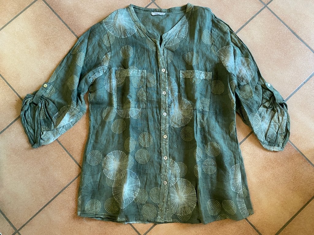 Paprika chemise XL kaki à motif et sequins, Vêtements | Femmes, Tops, Porté, Taille 46/48 (XL) ou plus grande, Autres couleurs
