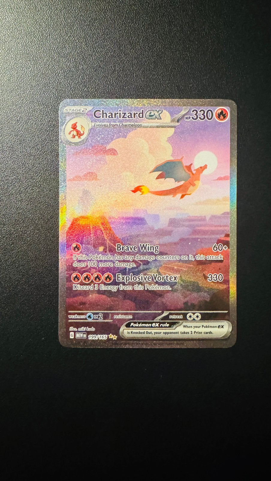 151 MEW Charizard EX 199/165, Hobby en Vrije tijd, Verzamelkaartspellen | Pokémon, Ophalen of Verzenden, Nieuw