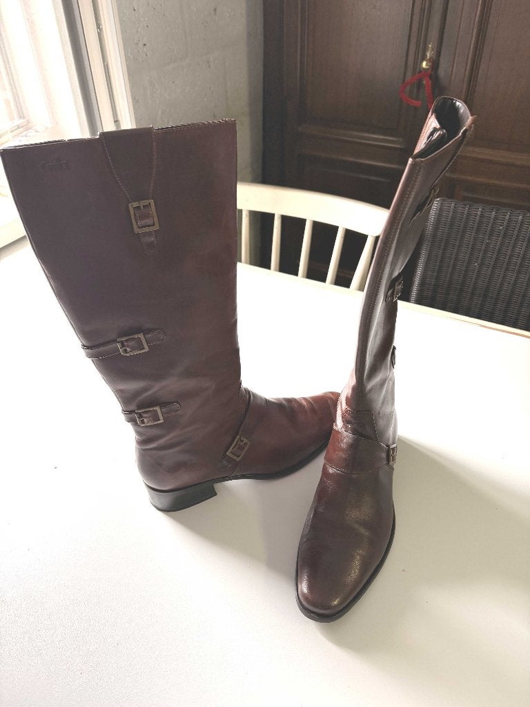 Dames laarzen, Kleding | Dames, Schoenen, Ophalen, Hoge laarzen, Bruin, Zo goed als nieuw