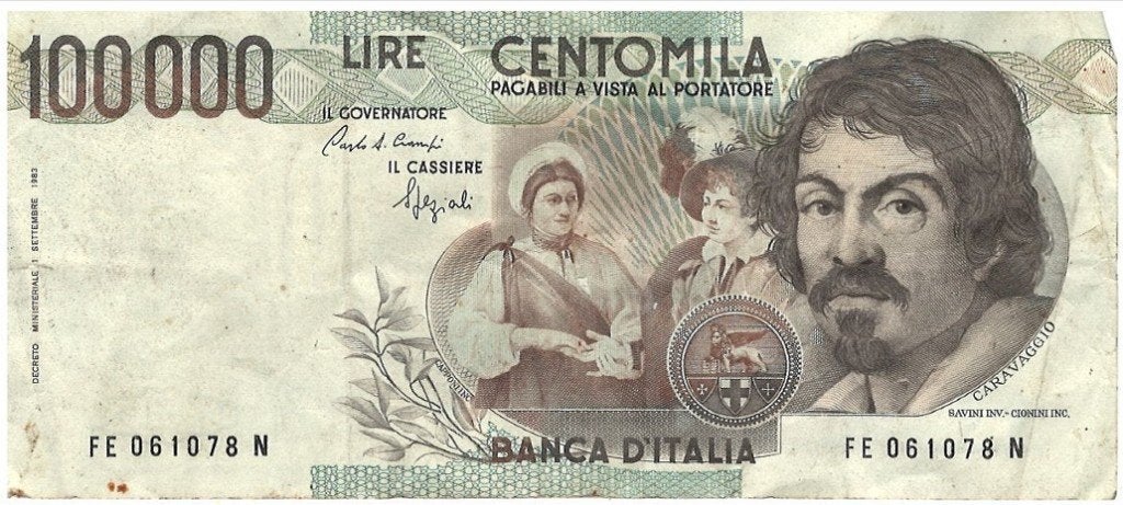 Billet de 100 000 Lire 1983, Enlèvement, Italie, Billets en vrac