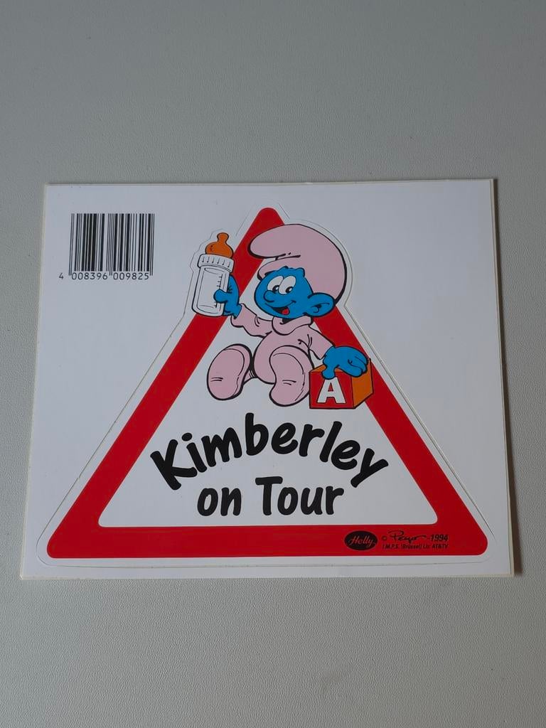 Autocollant Bébé Schtroumpf en voiture Kimberley, Envoi, Bébé Schtroumpf