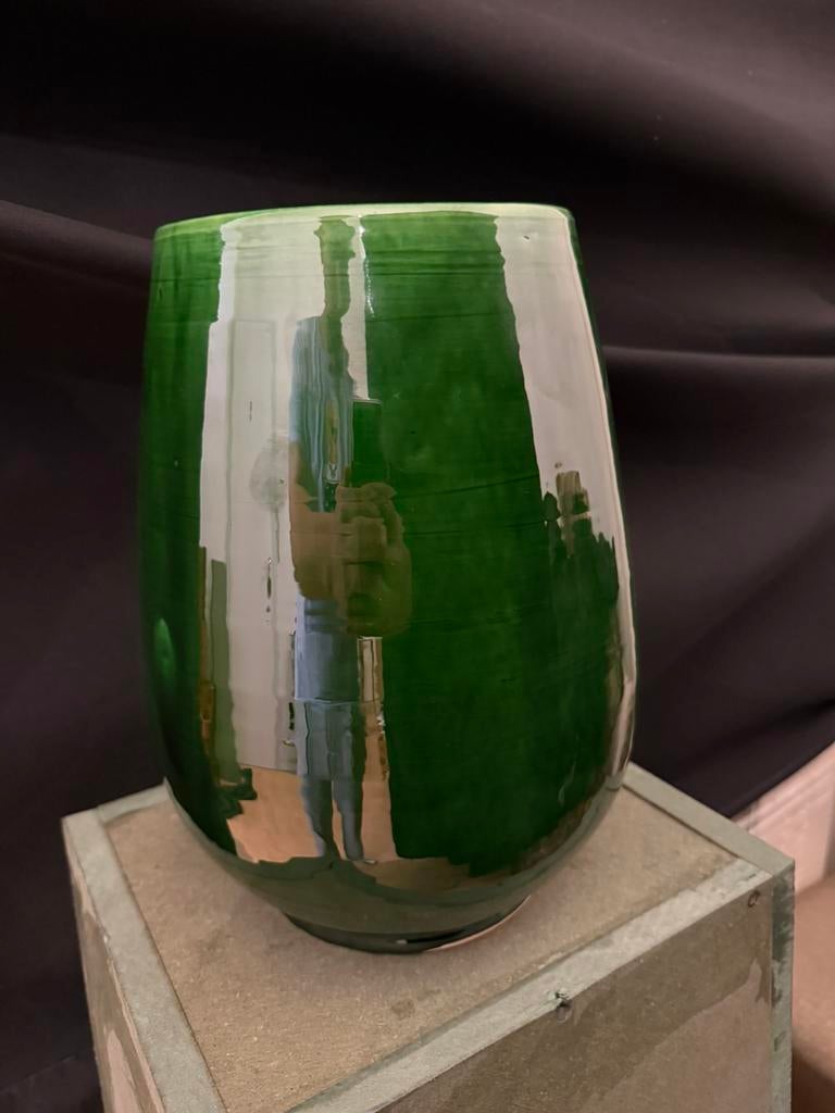 Vase porcelaine blanc 27cm, Jardin & Terrasse, Pots de fleurs, Enlèvement, Neuf, Poterie, Moins de 40 cm