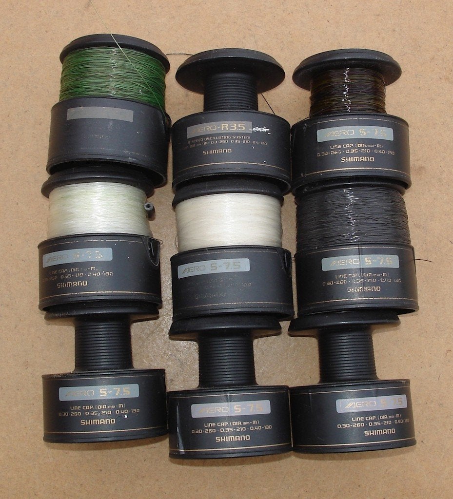 9 spoelen voor Shimano baitrunner molens 5010 enz .........., Watersport en Boten, Hengelsport | Karpervissen, Gebruikt, Molen
