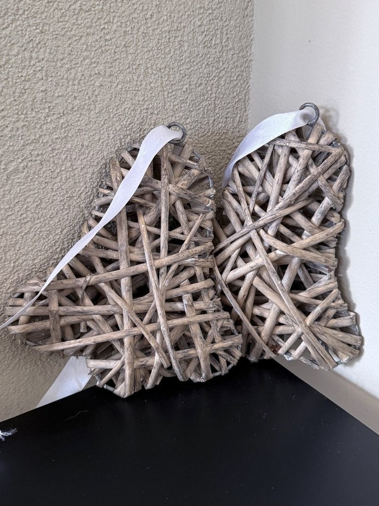 Rieten / Wicker Decoratie Klokken | naturel | rustiek, Huis en Inrichting, Woonaccessoires | Overige, Gebruikt, Natuurlijk materiaal