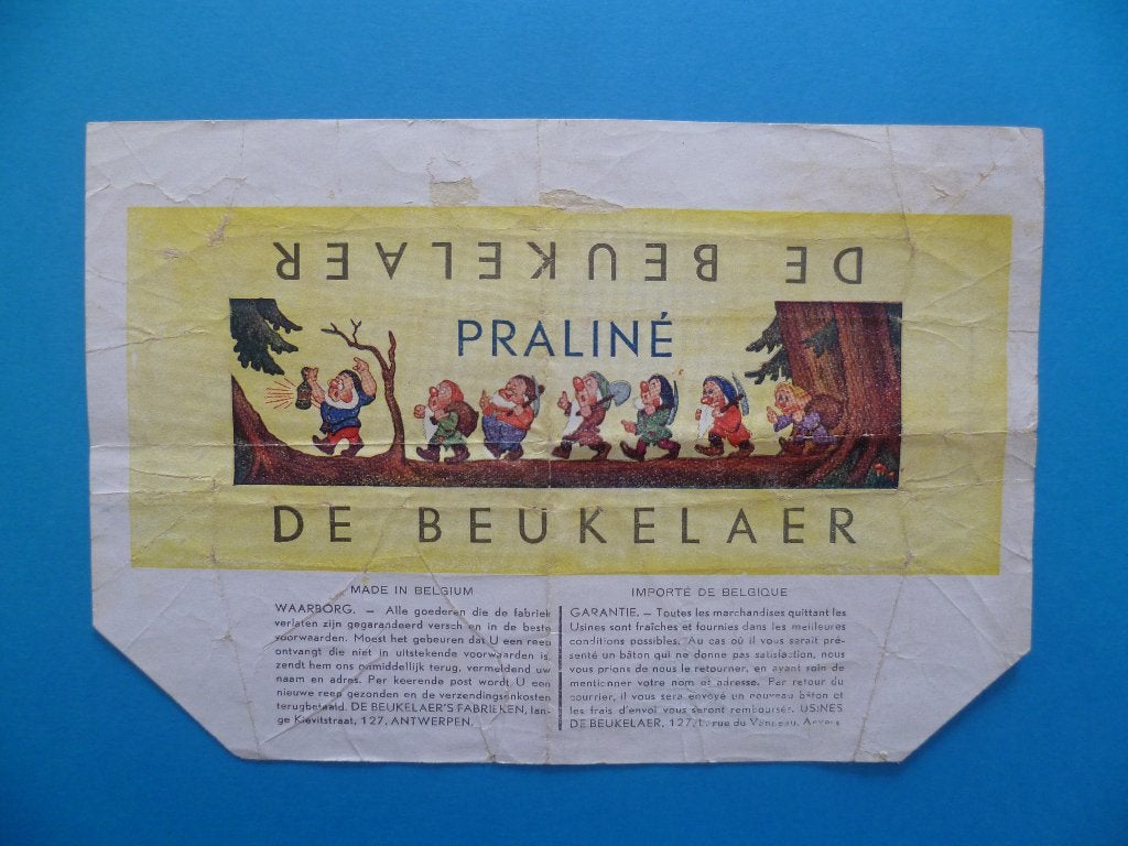Chocolade De Beukelaer chocolat emballage omslagen wikkels, Enlèvement ou Envoi, Utilisé, Emballage