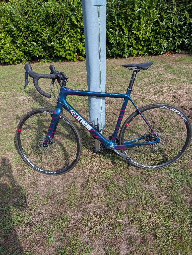 Te koop Cinelli veltrix disc koersfiets, 10 tot 15 versnellingen, Zo goed als nieuw, Schijfrem, 53 tot 57 cm