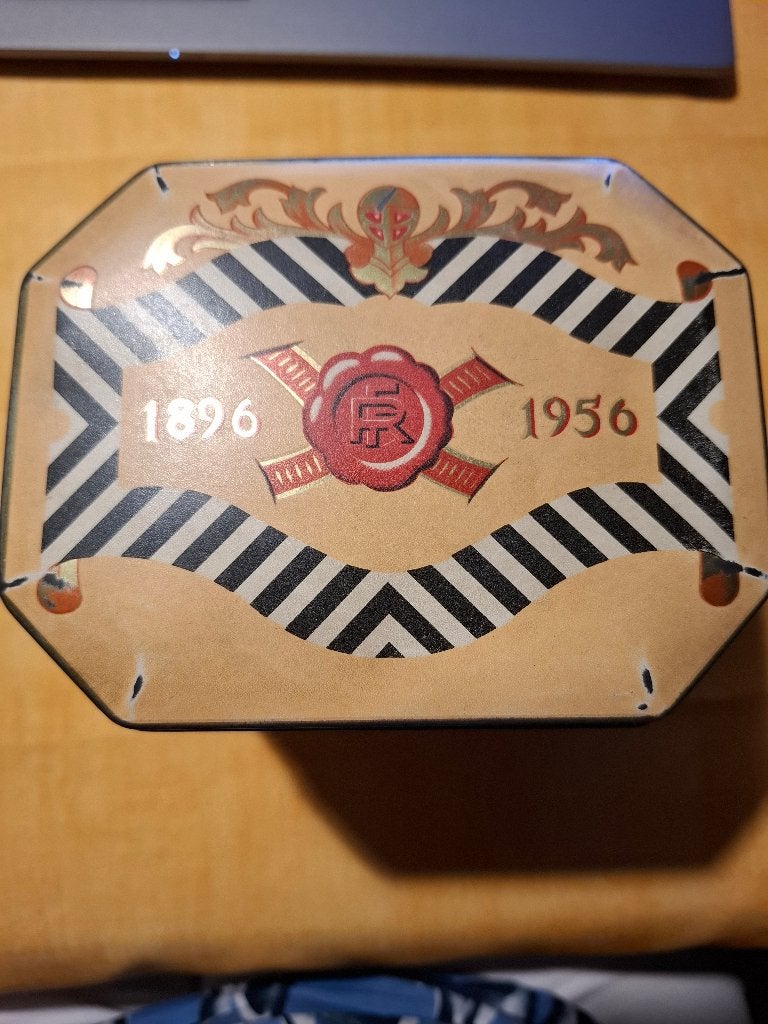vintage rombouts koffie blik 1896-1956, Ophalen of Verzenden, Gebruikt, Koffie, Overige merken
