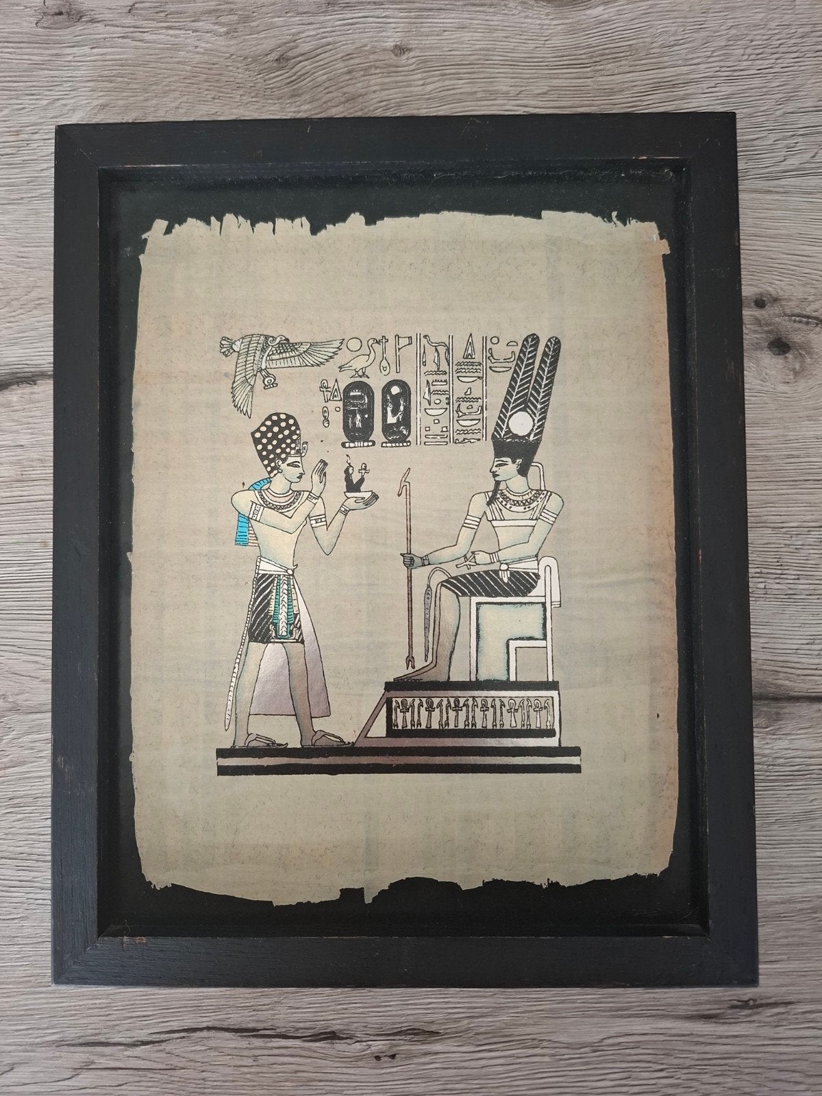 cadre Égyptien, Fait main, 32 cm, Enlèvement ou Envoi, 25 cm