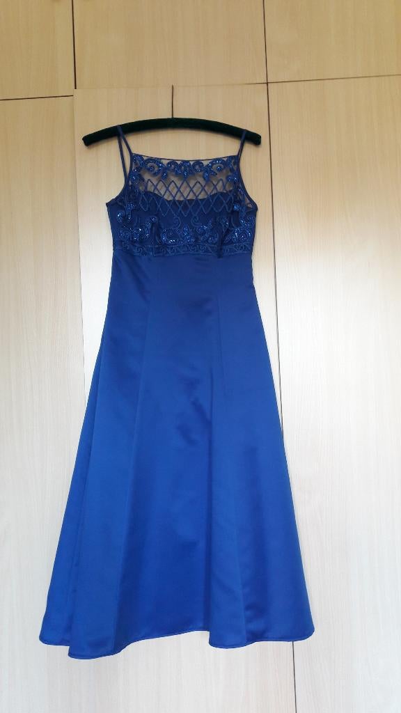 Jurk voor trouwsuite „Morgan and Co”, maat 38, Kleding | Dames, Trouwkleding en Trouwaccessoires, Blauw, Zo goed als nieuw, Morgan and Co