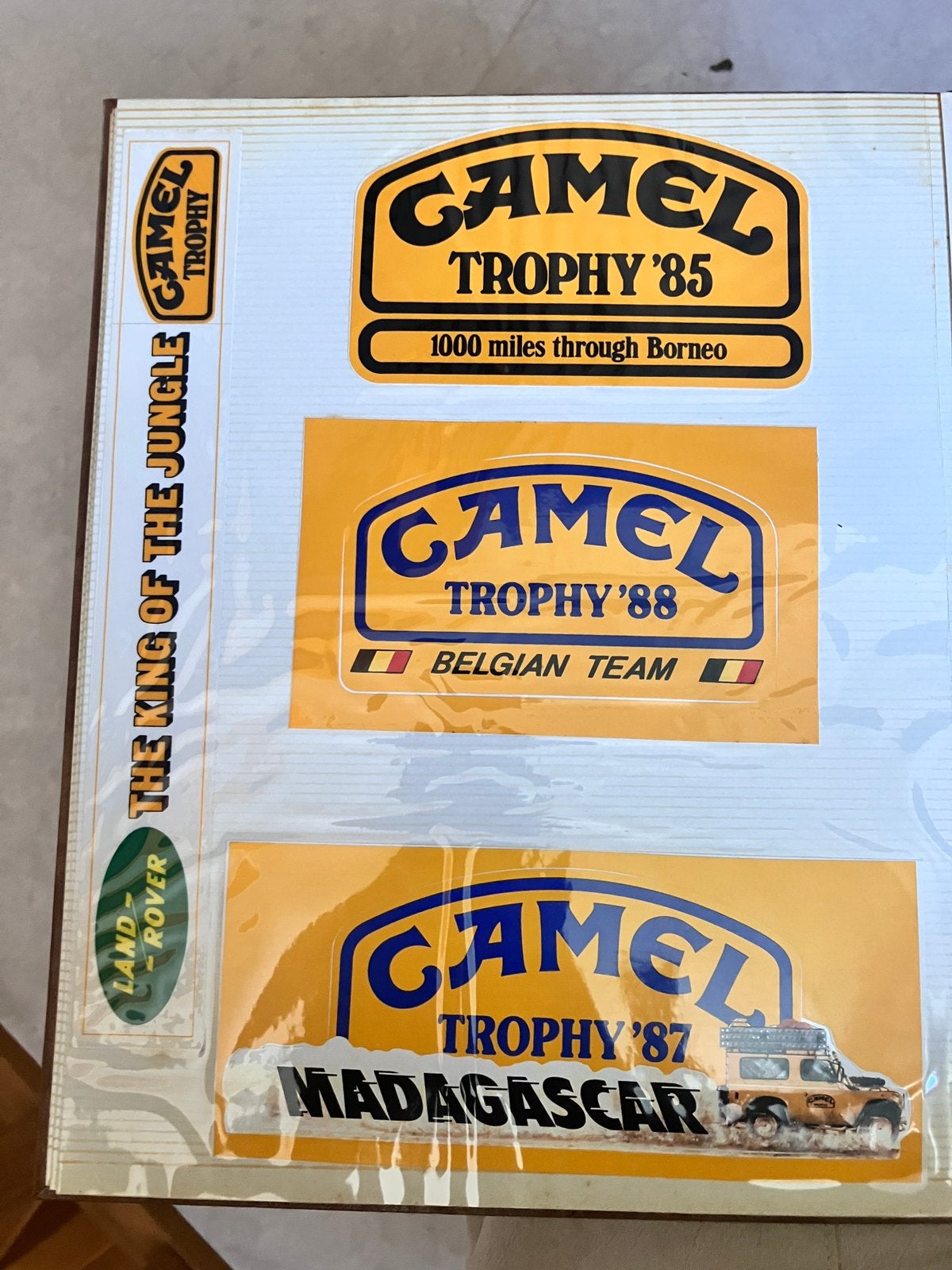 Original new stickers Camel Trophy (1985 87 88) + Land Rover, Ophalen of Verzenden, Overige typen
