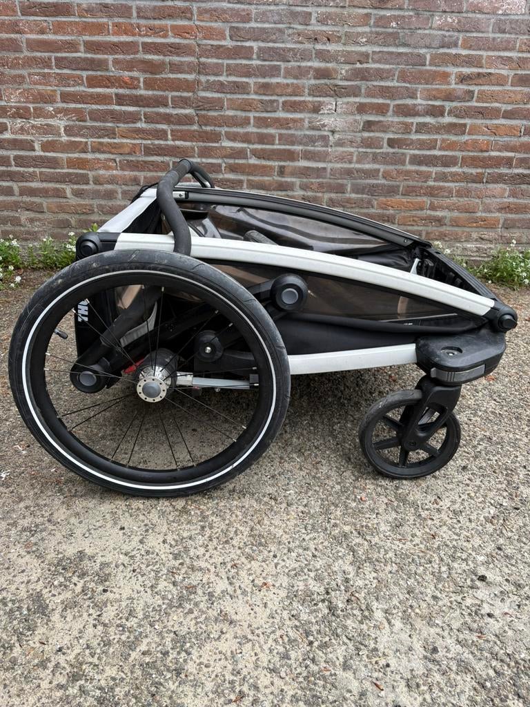 Dubbele fietskar thule chariot lite 2 personen, Ophalen of Verzenden, Zo goed als nieuw