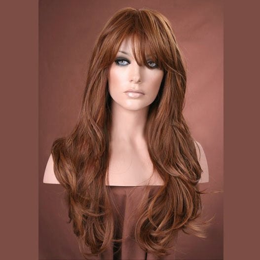 Pruik lang haar honing lichtbruin model Kristen F30/27, Envoi, Neuf