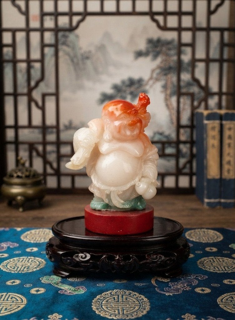 Bouddha rieur chinois (Budai), Antiquités & Art, Curiosités & Brocante, Envoi