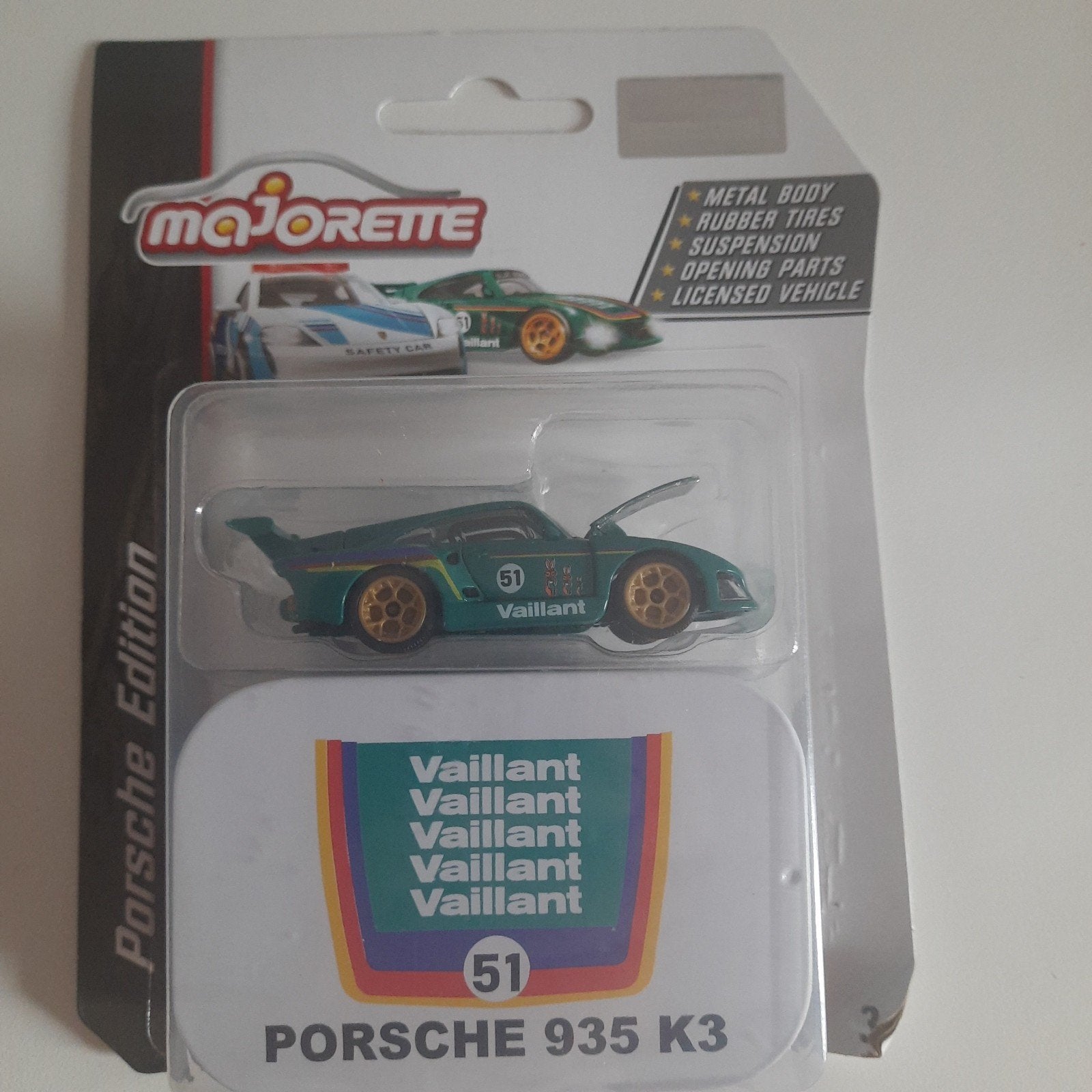 MAJORETTE METAL 1:61* PORSCHE 935 K3 VAILLANT * MINT + BOX *, Hobby en Vrije tijd, Modelauto's | 1:87, Ophalen, Nieuw, Auto, Majorette