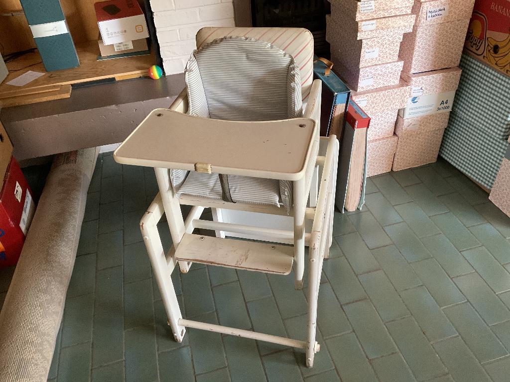 Vintage eetstoel, Ophalen, Gebruikt, Overige typen, Afneembaar eetblad