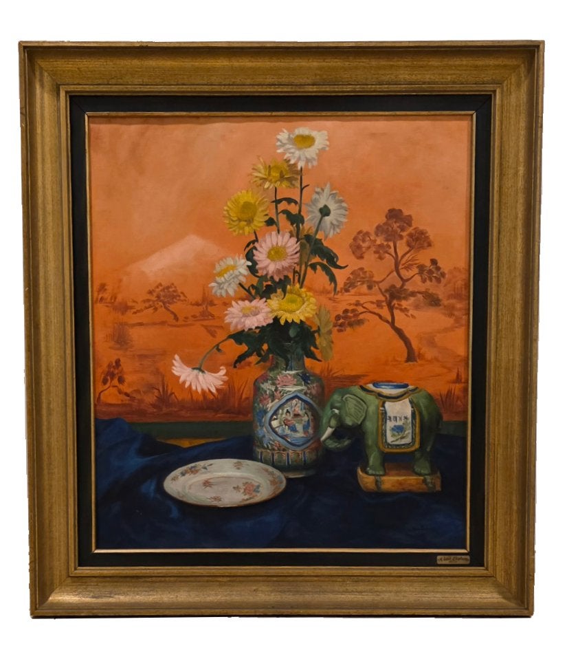 Peinture de genre orientale - A.Van Eeghem - Bruges, Enlèvement, Encadré, Nature morte, Toile