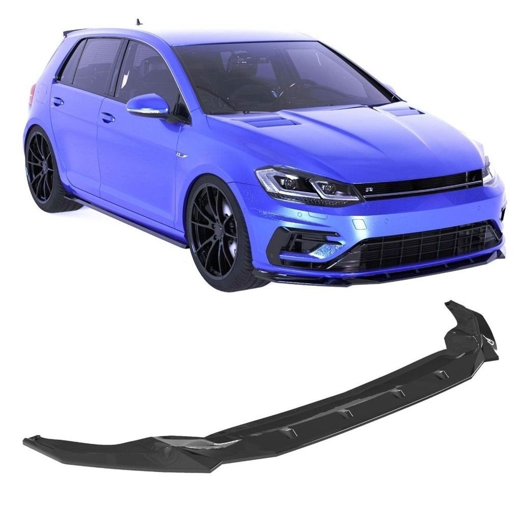 APEX Spoiler Geschikt voor VW Golf Mk7.5 R / R-Line glans Zw, Verzenden
