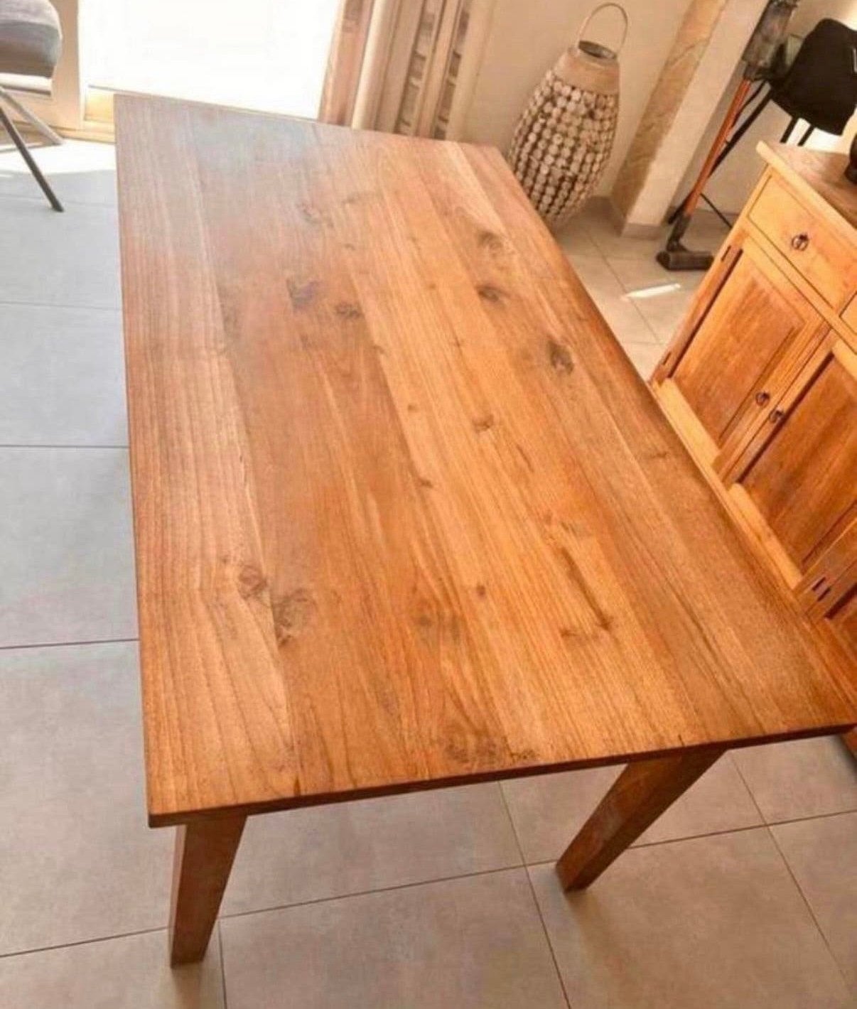 Table 1M60 sur 90cm en Teck, Enlèvement, Comme neuf