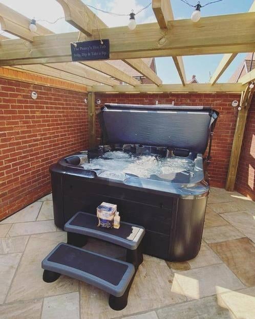 Nieuw💦promo  -45%💥Zuinige 5 persoons jacuzzi Led cover, Tuin en Terras, Ophalen, Nieuw