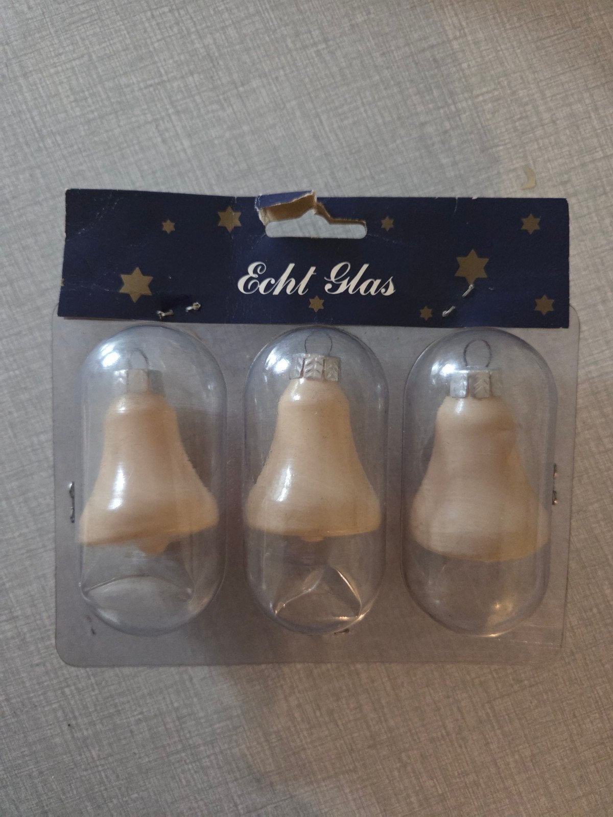 3 vintage glazen kerstklokjes., Diversen, Ophalen of Verzenden, Nieuw