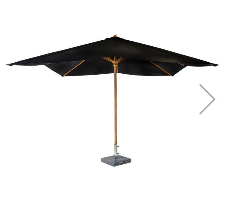 Parasol kaya lombok 300x300 Zwart NIEUW, Ophalen, Nieuw, Stokparasol