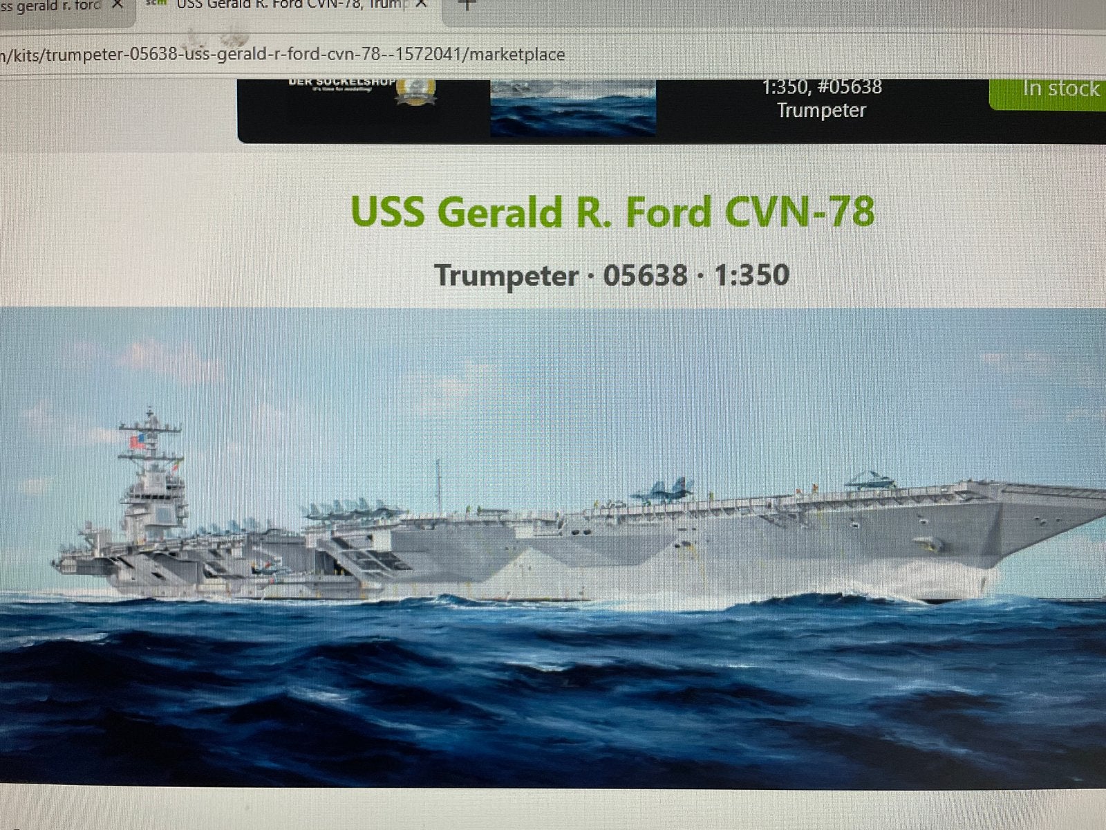 USS Gerald R Ford CVN-78.  Trumpeter, Ophalen, Nieuw, 1:200 of kleiner, Overige merken
