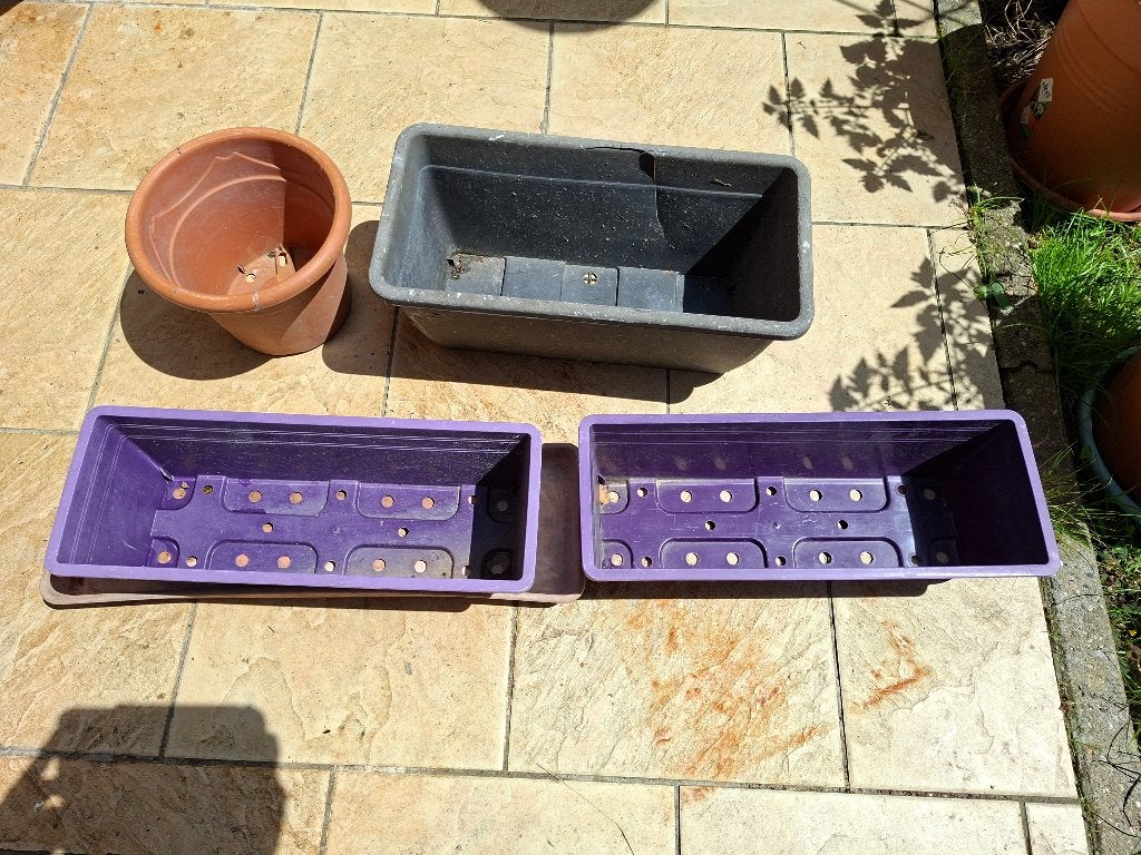set bloempotten, Tuin en Terras, Bloempotten, Ophalen, Gebruikt, Rond, Balkon